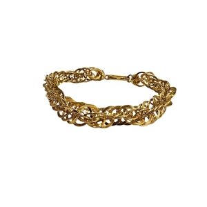 Gold Tone Hollow Bracelet